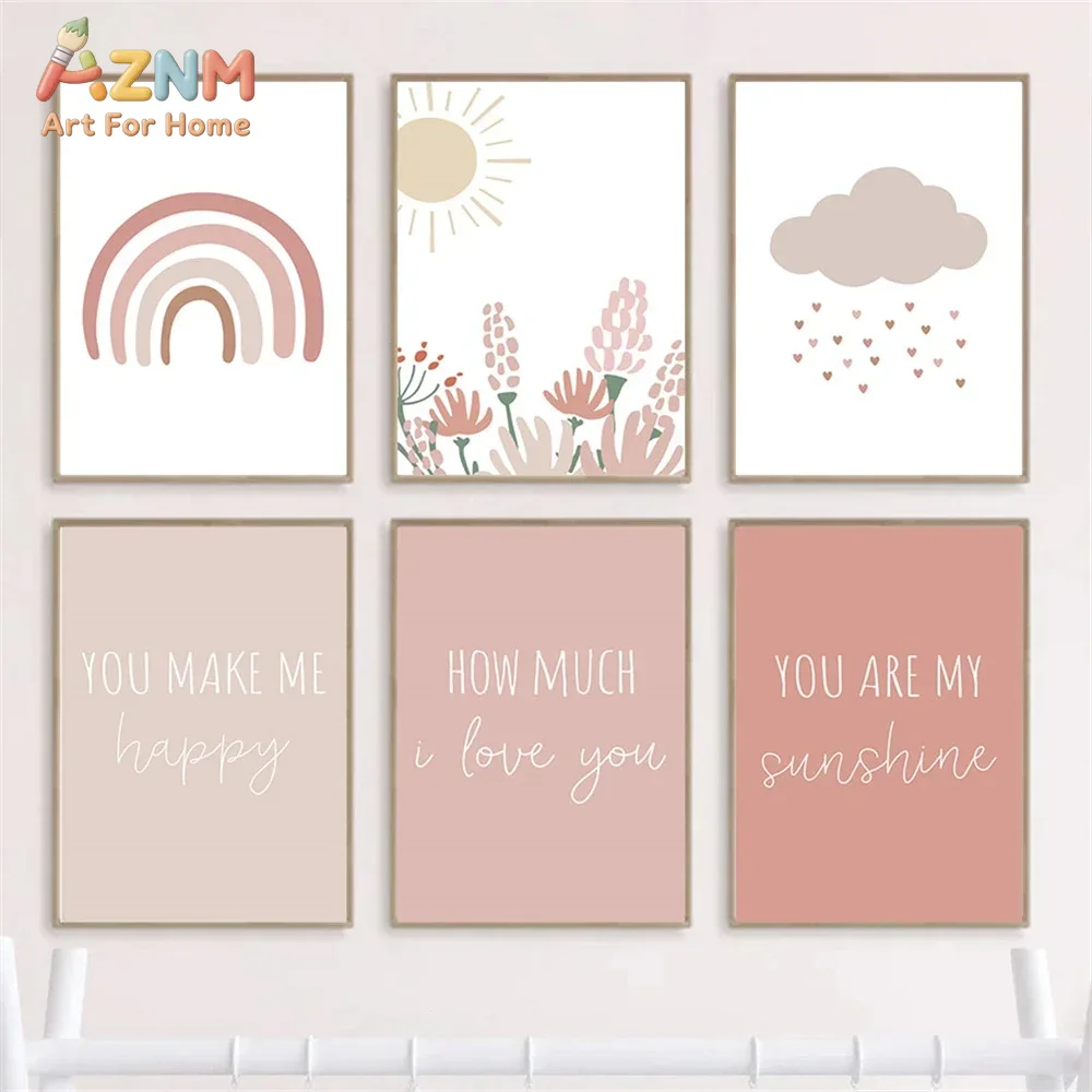 Baby Girl Nursery Quotes - AZNM Stampa su tela con motivo