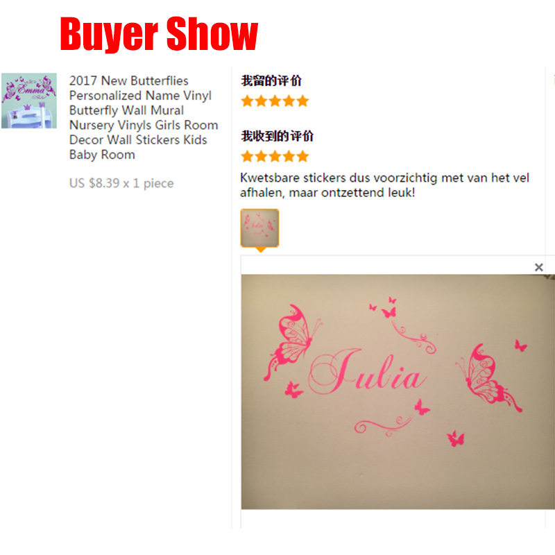Nuove farfalle nome personaliz - Baby Nursery Decor Girl recensione e prezzo