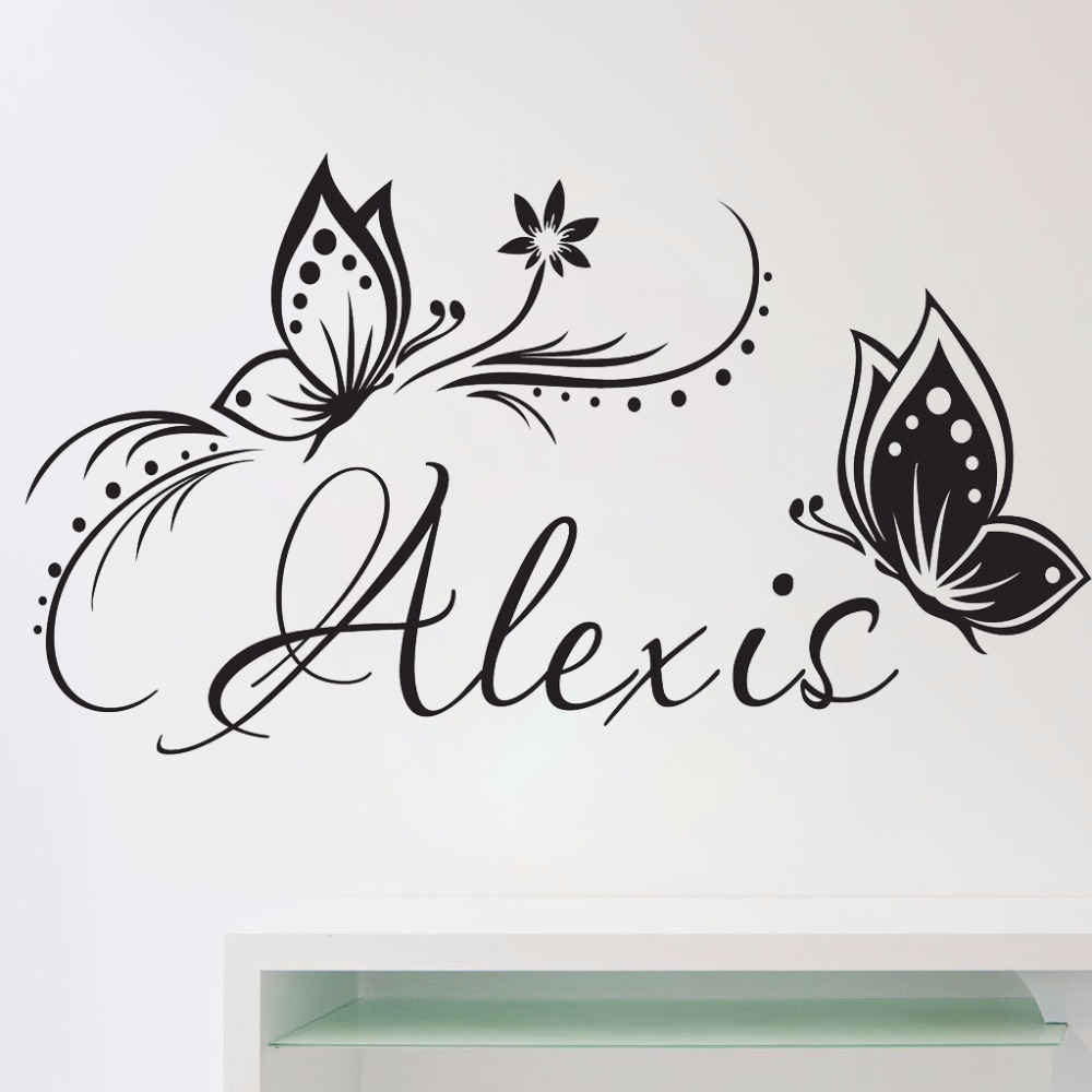 Nome personalizzato e farfalle - Baby Girl Nursery Quotes recensione e prezzo
