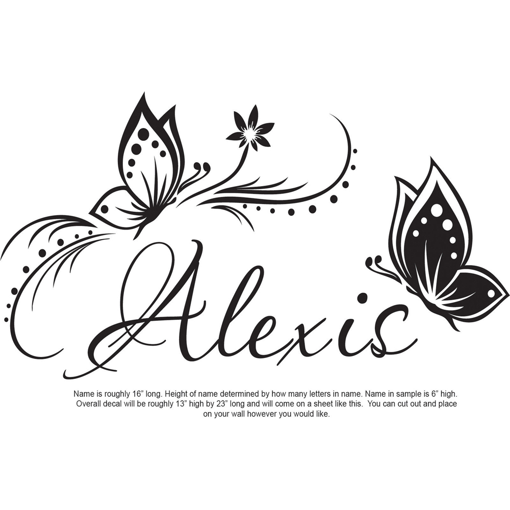 Nome personalizzato e farfalle - Baby Girl Nursery Quotes recensione e prezzo