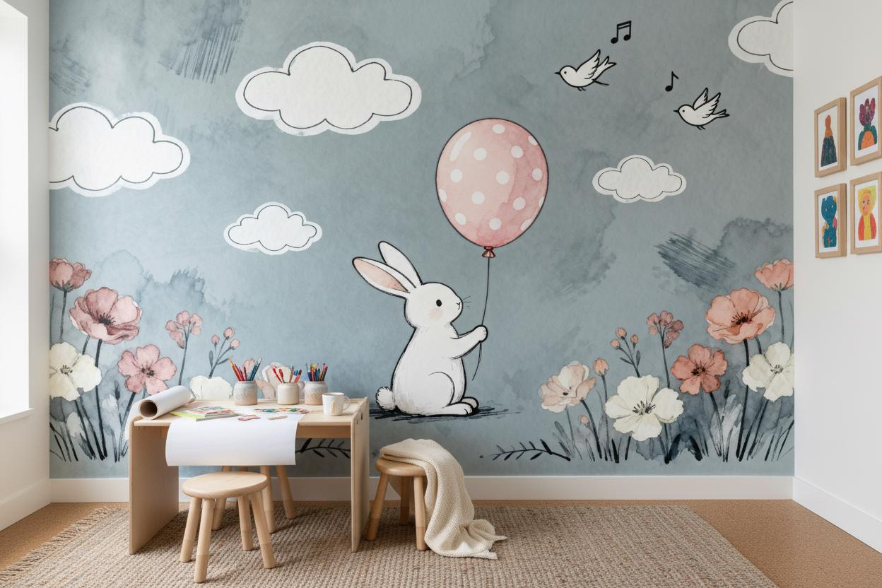 Carta da parati murale con ani - Baby Nursery Peel And Stick Wallpaper recensione e prezzo