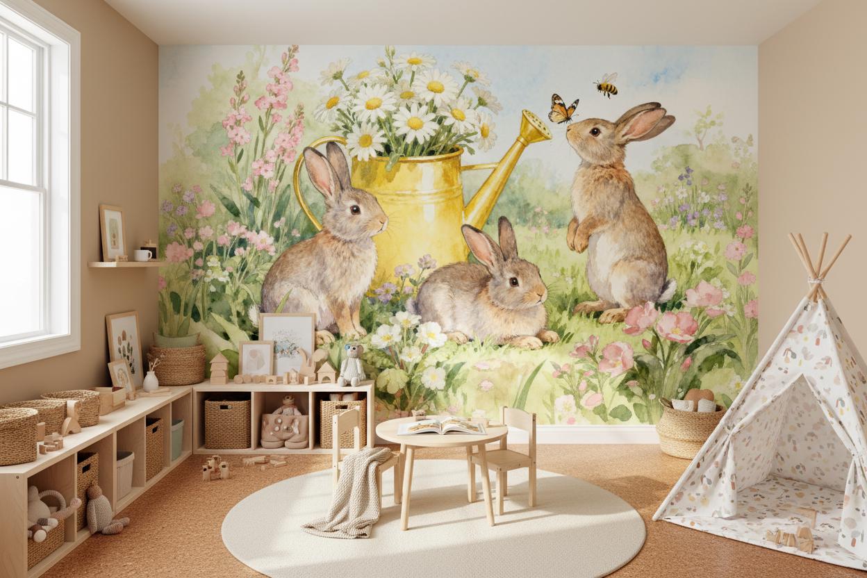 Carta da parati murale con ani - Baby Nursery Peel And Stick Wallpaper recensione e prezzo