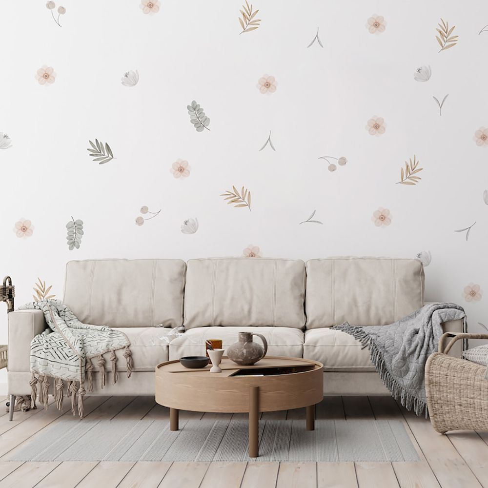 Boho Leaves Botanical Decalcom - Baby Nursery Decor Girl recensione e prezzo
