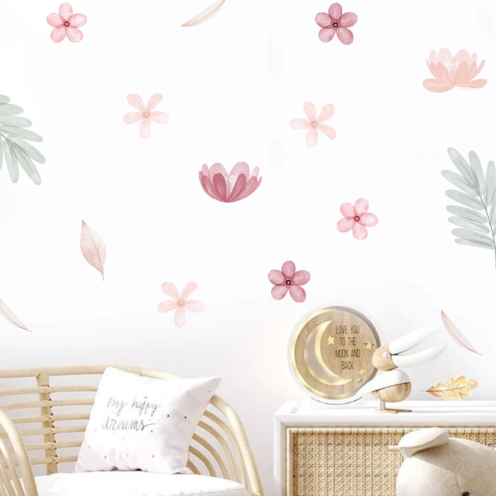 Boho Leaves Botanical Decalcom - Baby Nursery Decor Girl recensione e prezzo