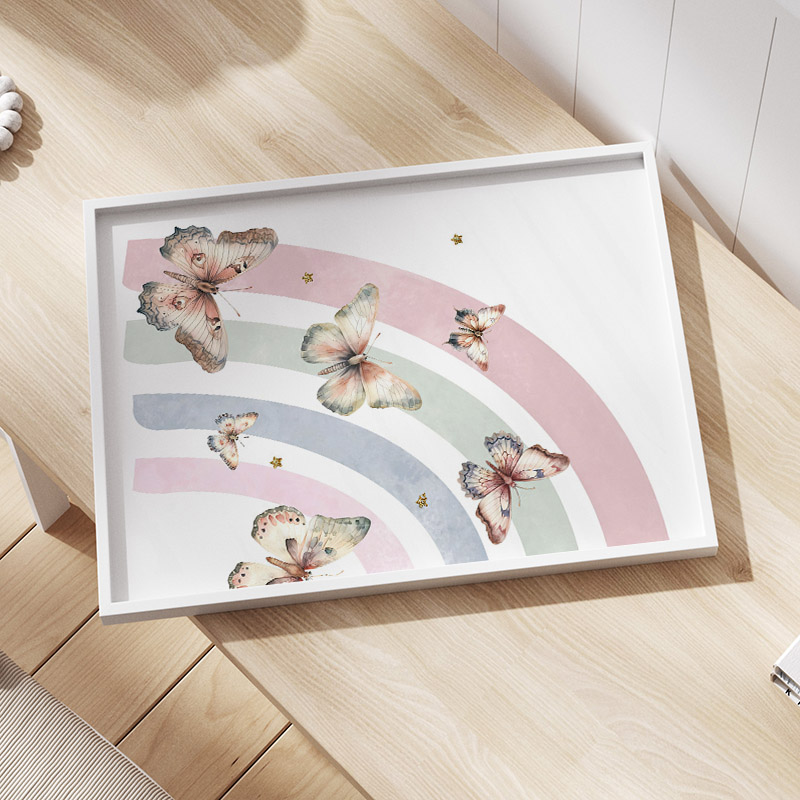 Rosa Arcobaleno Farfalla Nome  - Baby Nursery Decor Girl recensione e prezzo